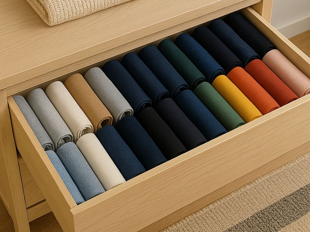 gaveteiro-dobra-de-roupas-modo-arquivo Como Organizar a Casa com Pouco Dinheiro: 10 Dicas Eficazes